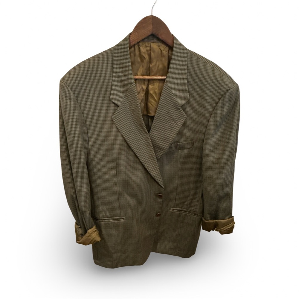 Houndstooth Blazer in Brown checked with beautiful fall colors - Picture 2 of 8